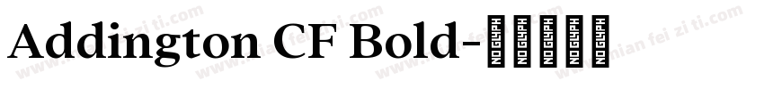 Addington CF Bold字体转换